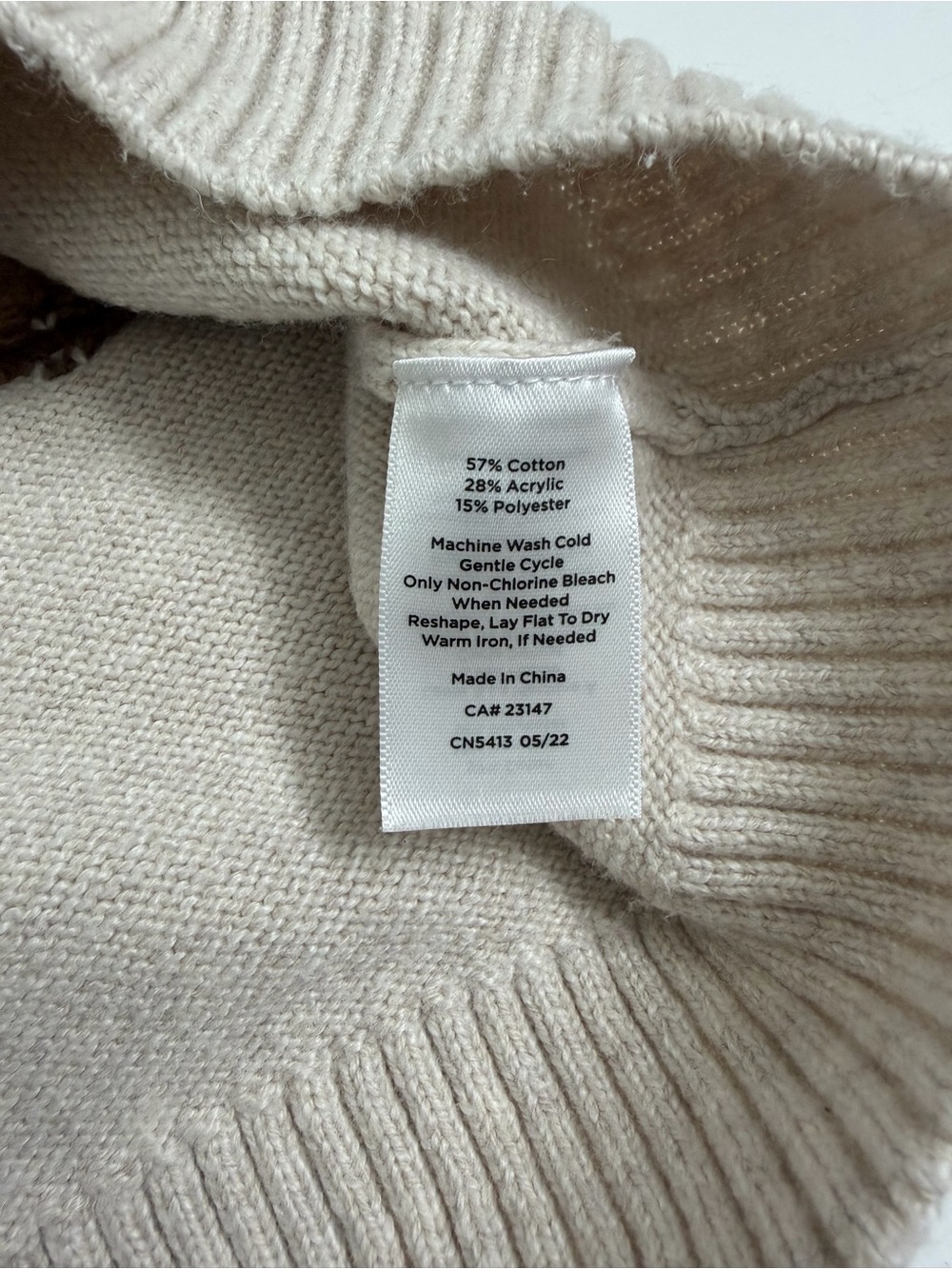 Talbots Fox Fair Isle Mock Neck Sweater Medium Button Shoulder Cottagecore Fall - Picture 7 of 10